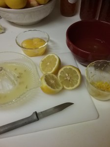 The juice and zest from fresh lemons
