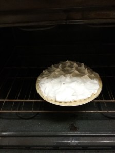 Oven time for those floppy peaks