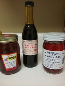 Local honey Sorghum syrup Mayhew jelly