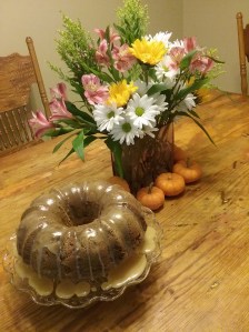 Apple Cake gilded with the warm glaze